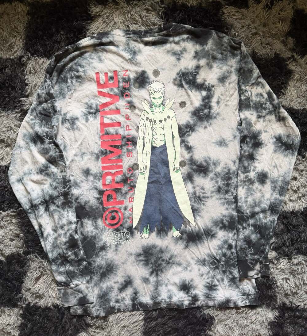 Primitive x Naruto Shippuden Obito Uchiha Tie-Dye Long Sleeve T-Shirt